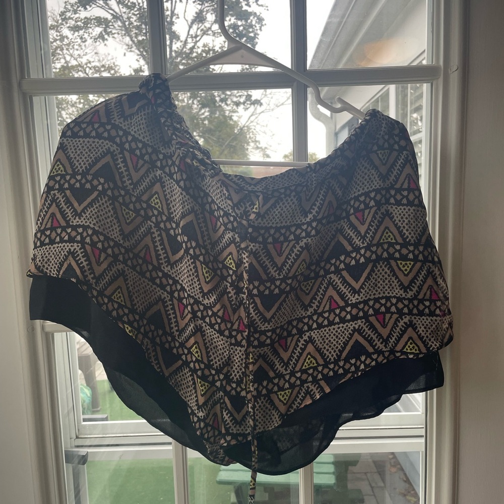 BCBGeneration Black Skirt with Patterned Waistband